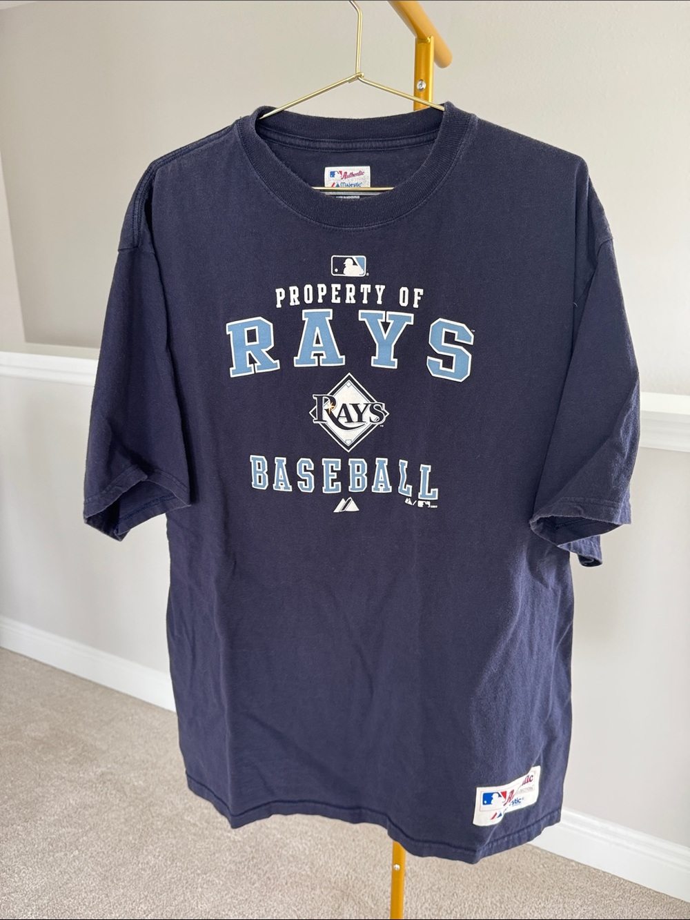 Majestic Navy Blue Tampa Bay Rays Short Sleeve Tee